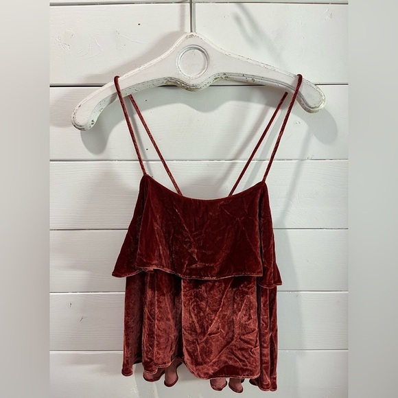 ❤️ MADEWELL Velvet Tiered Cami Top – Size L - Picture 8 of 10